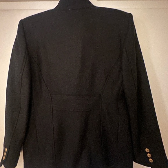 Zara  MANTECO Black Coat with Gold Button Detail - Picture 5 of 6